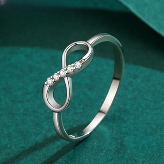 Bague en Argent Sterling avec Zirconium - Éclat d'Infini - Milanoza