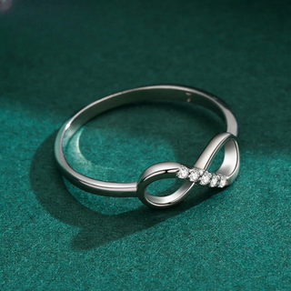 Bague en Argent Sterling avec Zirconium - Éclat d'Infini - Milanoza