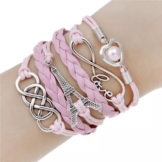 Bracelet multicouche infinie/love/tour effeil ICONIA - Milanoza