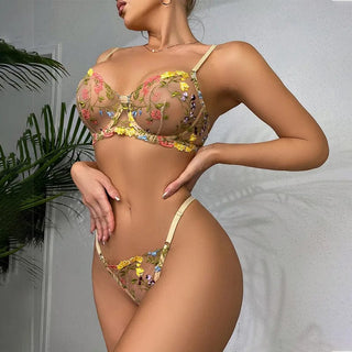 Ensemble Sexy Dentelle Florale Sophia - Milanoza