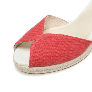 Espadrilles compensées ouvertes avec sangle de cheville - Milanoza