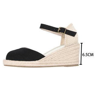 Espadrilles compensées ouvertes avec sangle de cheville - Milanoza