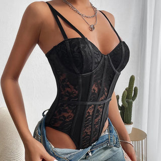 Body en Dentelle Noir Ajustable  - Allure Sexy et Élégante - Milanoza