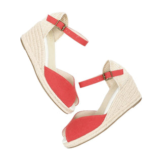 Espadrilles compensées ouvertes avec sangle de cheville - Milanoza