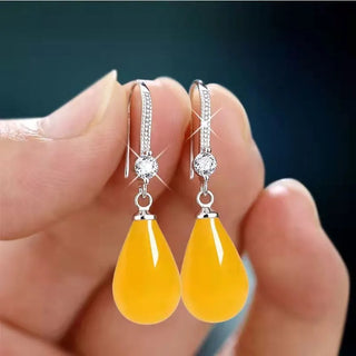 Boucles d'Oreilles Perles Pendantes Goutte d'Eau et Ronde Captivantes - Milanoza