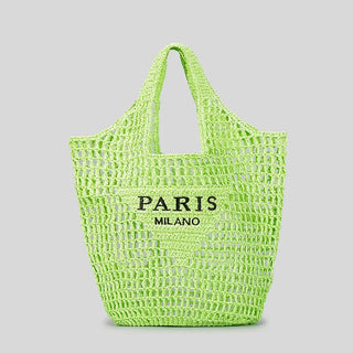 Sac Fourre-Tout Tendance en Paille "PARIS MILANO" - Milanoza