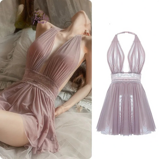 Nuisette Voile de Minuit en Tulle et Dentelle - Milanoza