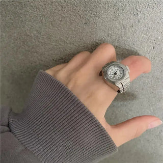 Bague Montre à Quartz Vintage en Acier Inoxydable - Milanoza