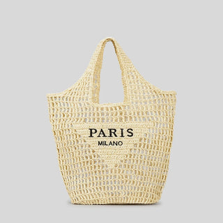 Sac Fourre-Tout Tendance en Paille "PARIS MILANO" - Milanoza