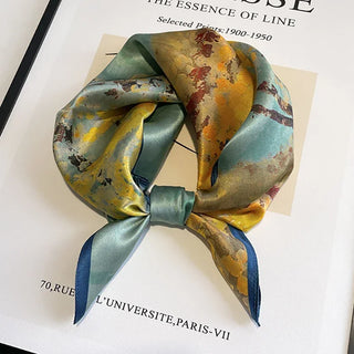 Foulard en Soie Naturelle Illustrations et Finitions Soignées - Milanoza