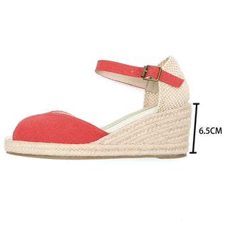 Espadrilles compensées ouvertes avec sangle de cheville - Milanoza