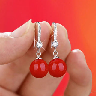 Boucles d'Oreilles Perles Pendantes Goutte d'Eau et Ronde Captivantes - Milanoza