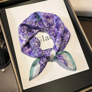 Foulard en Soie Naturelle Illustrations et Finitions Soignées - Milanoza