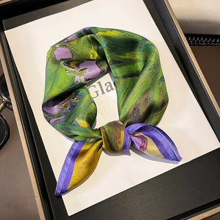 Foulard en Soie Naturelle Illustrations et Finitions Soignées - Milanoza