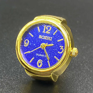 Bague Montre à Quartz Élégance Dorée avec Bracelet Extensible - Milanoza