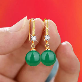 Boucles d'Oreilles Perles Pendantes Goutte d'Eau et Ronde Captivantes - Milanoza