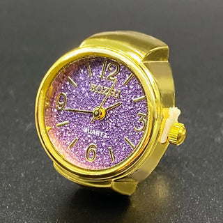 Bague Montre à Quartz Élégance Dorée avec Bracelet Extensible - Milanoza