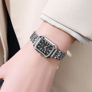 Montre Dorée Rectangulaire Bracelet en Maille Finition Polie - Milanoza