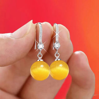 Boucles d'Oreilles Perles Pendantes Goutte d'Eau et Ronde Captivantes - Milanoza